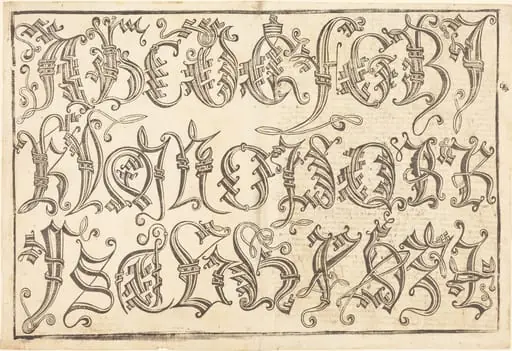 Ornamental Alphabet, by German 15th Century