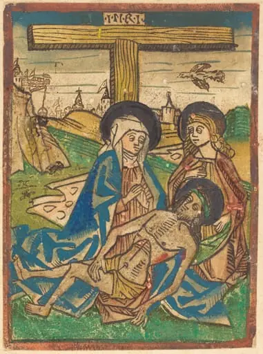 Pietà with Saint John, by German 15th Century