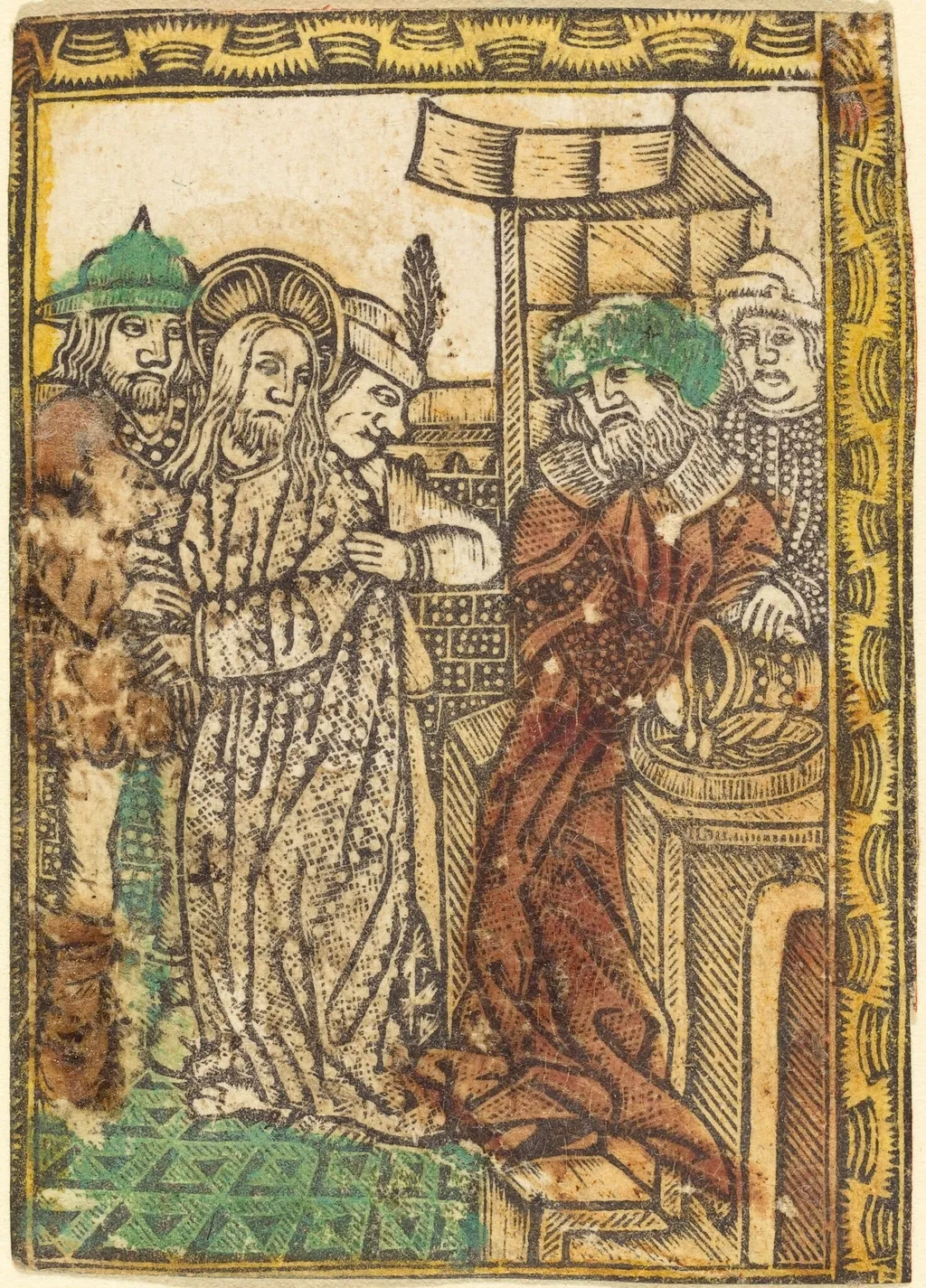 Pilate Washing His Hands, by German 15th Century, paint, 1475