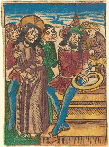 Pilate Washing His Hands, by German 15th Century