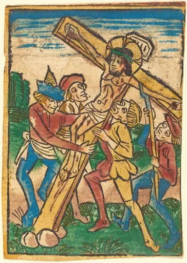 Raising the Cross, by German 15th Century