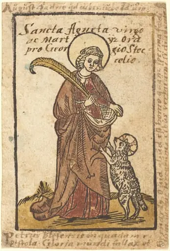 Saint Agnes, by German 15th Century