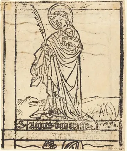 Saint Agnes [verso], by German 15th Century