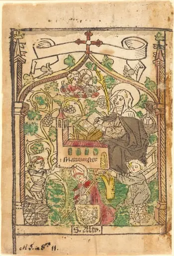 Saint Alto, Saint Bridget and the Founders  of the Mariamunster, by German 15th Century