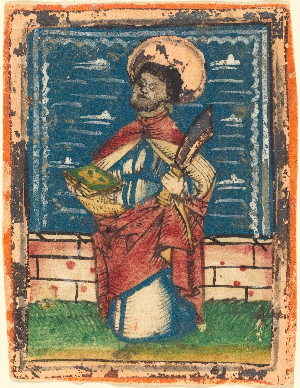 Saint Bartholomew, by German 15th Century, ink, 1485