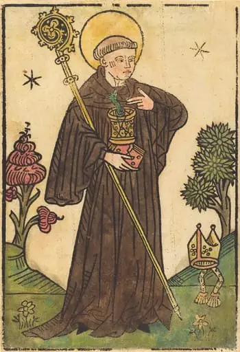 Saint Benedict, by German 15th Century