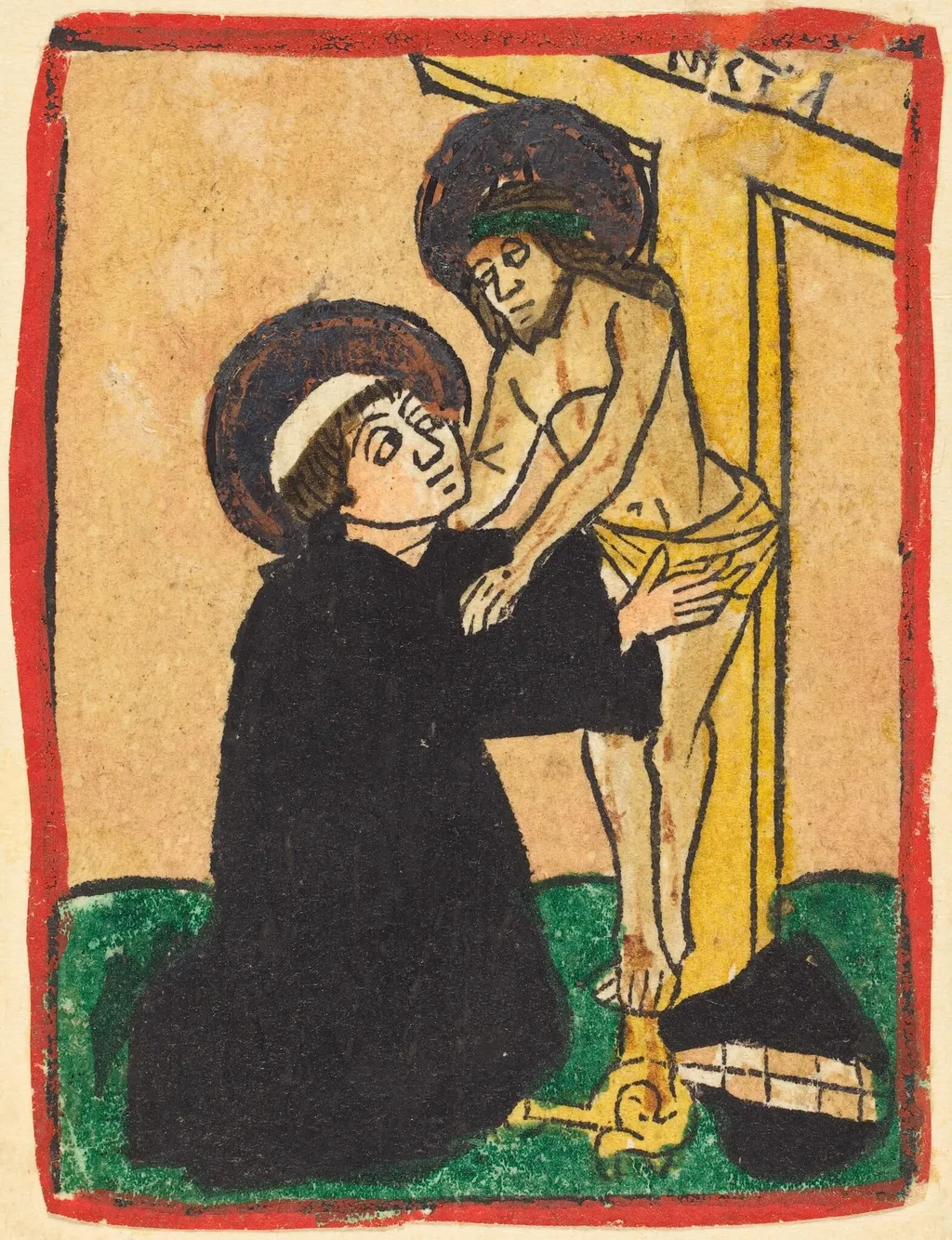 Saint Bernard of Clairvaux, by German 15th Century, ink, 1472