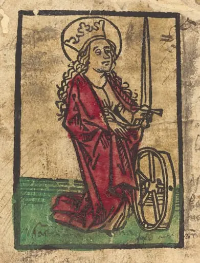 Saint Catherine of Alexandria, by German 15th Century, 1480