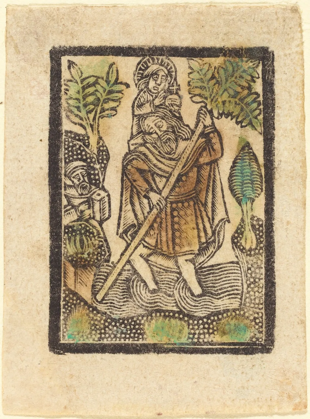 Saint Christopher, by German 15th Century, paint, 1475