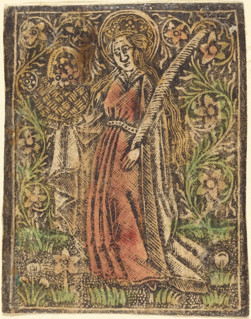 Saint Dorothy, by German 15th Century, paint, 1480