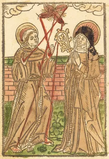 Saint Francis and Saint Clara, by German 15th Century