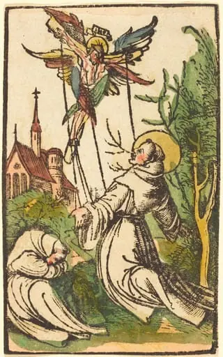 Saint Francis Receiving the Stigmata, by German 15th Century