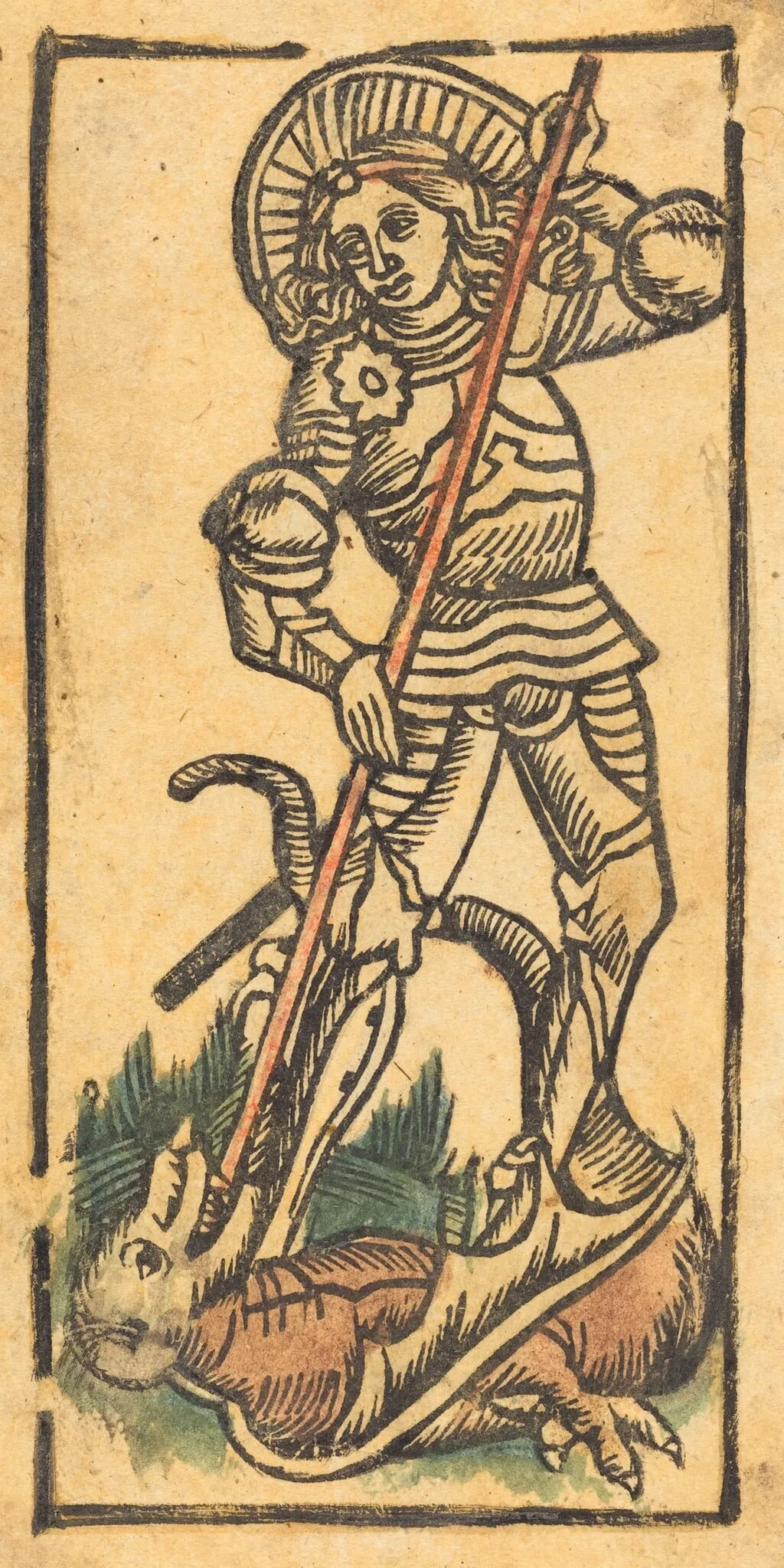 Saint George, by German 15th Century, ink, 1500