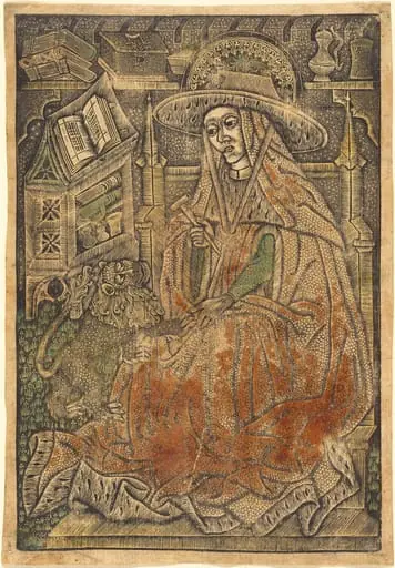 Saint Jerome in His Study, by German 15th Century