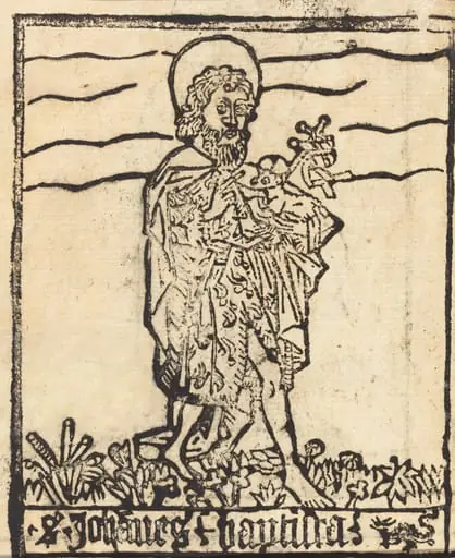 Saint John the Baptist [recto], by German 15th Century
