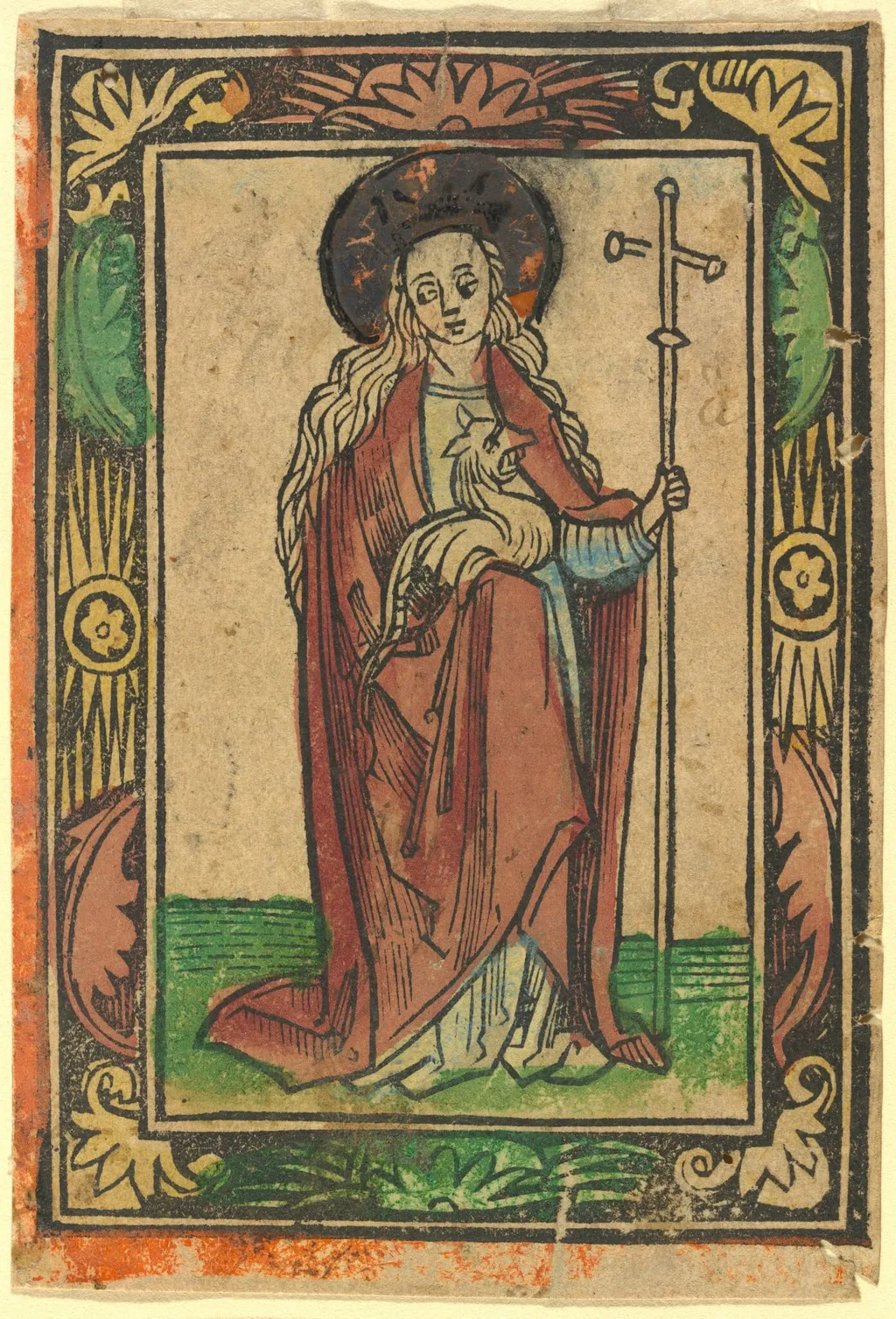 Saint Margaret, by German 15th Century, ink, 1480