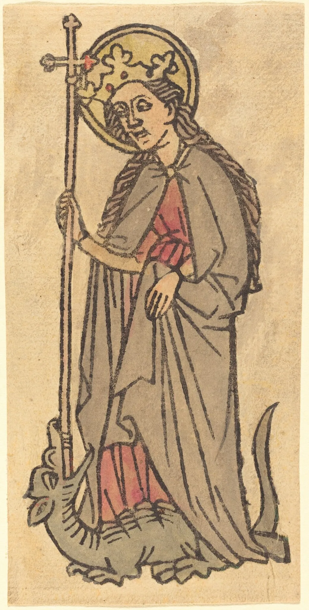 Saint Margaret, by German 15th Century, ink, 1460