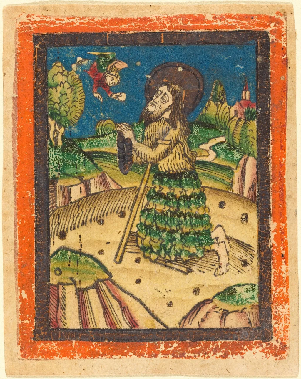 Saint Onuphrius, by German 15th Century, ink, 1480