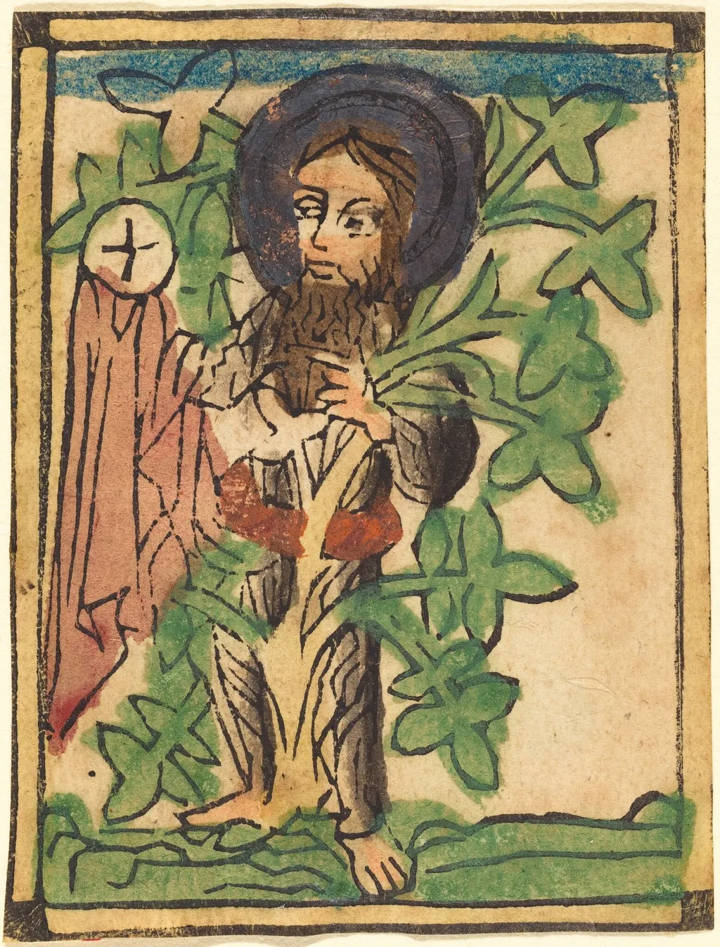 Saint Onuphrius, by German 15th Century, ink, 1460