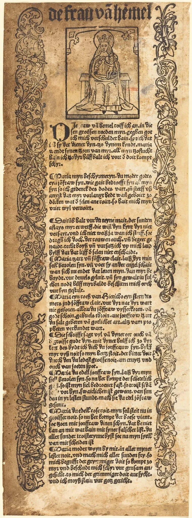 Song to the Madonna, by German 15th Century, ink, 1500