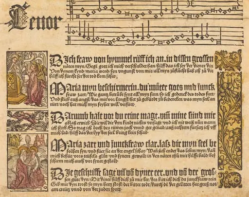 Song to the Virgin, by German 15th Century