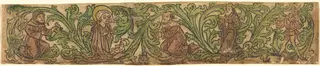 The Adoration of the Magi Set in a Border, by German 15th Century, 1480