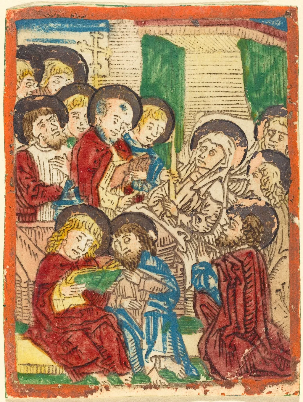 The Death of the Virgin, by German 15th Century, ink, 1485