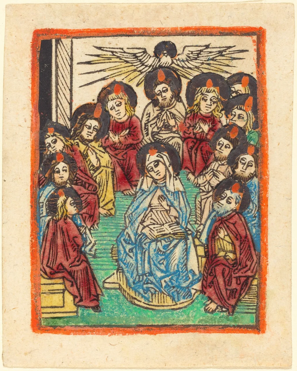 The Descent of the Holy Ghost, by German 15th Century, ink, 1485
