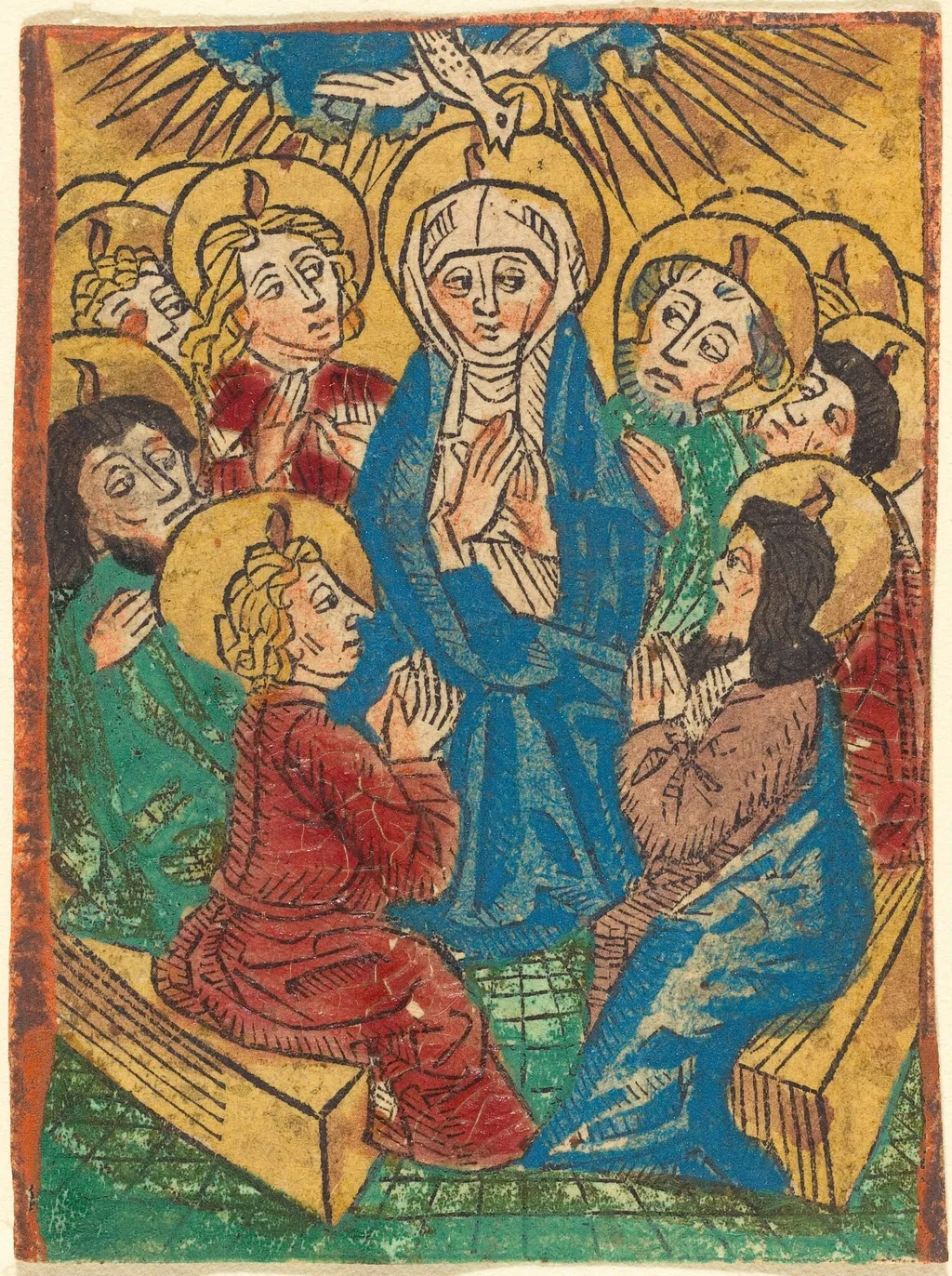 The Descent of the Holy Ghost, by German 15th Century, ink, 1490