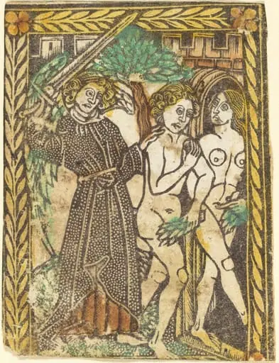 The Expulsion from the Garden of Eden, by German 15th Century