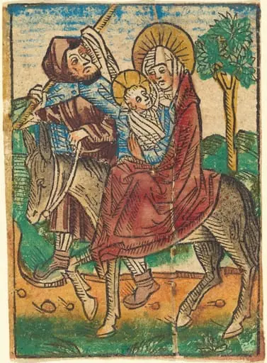The Flight into Egypt, by German 15th Century