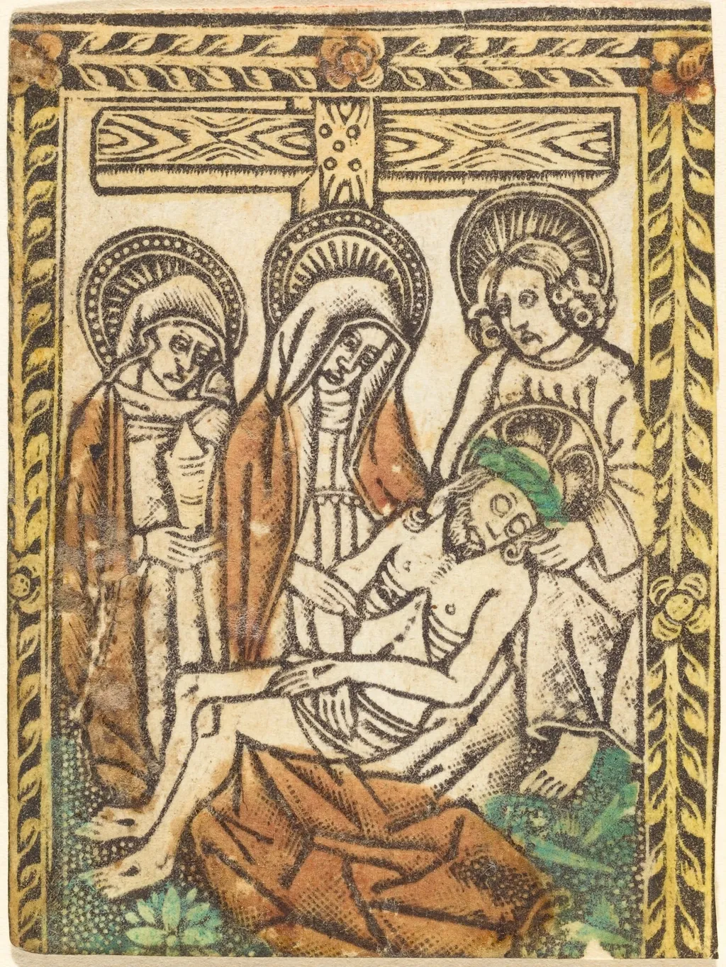 The Lamentation, by German 15th Century, paint, 1470