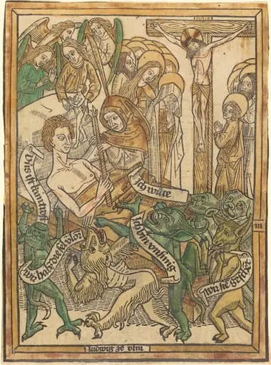 The Last Agony of the Dying Man, by German 15th Century