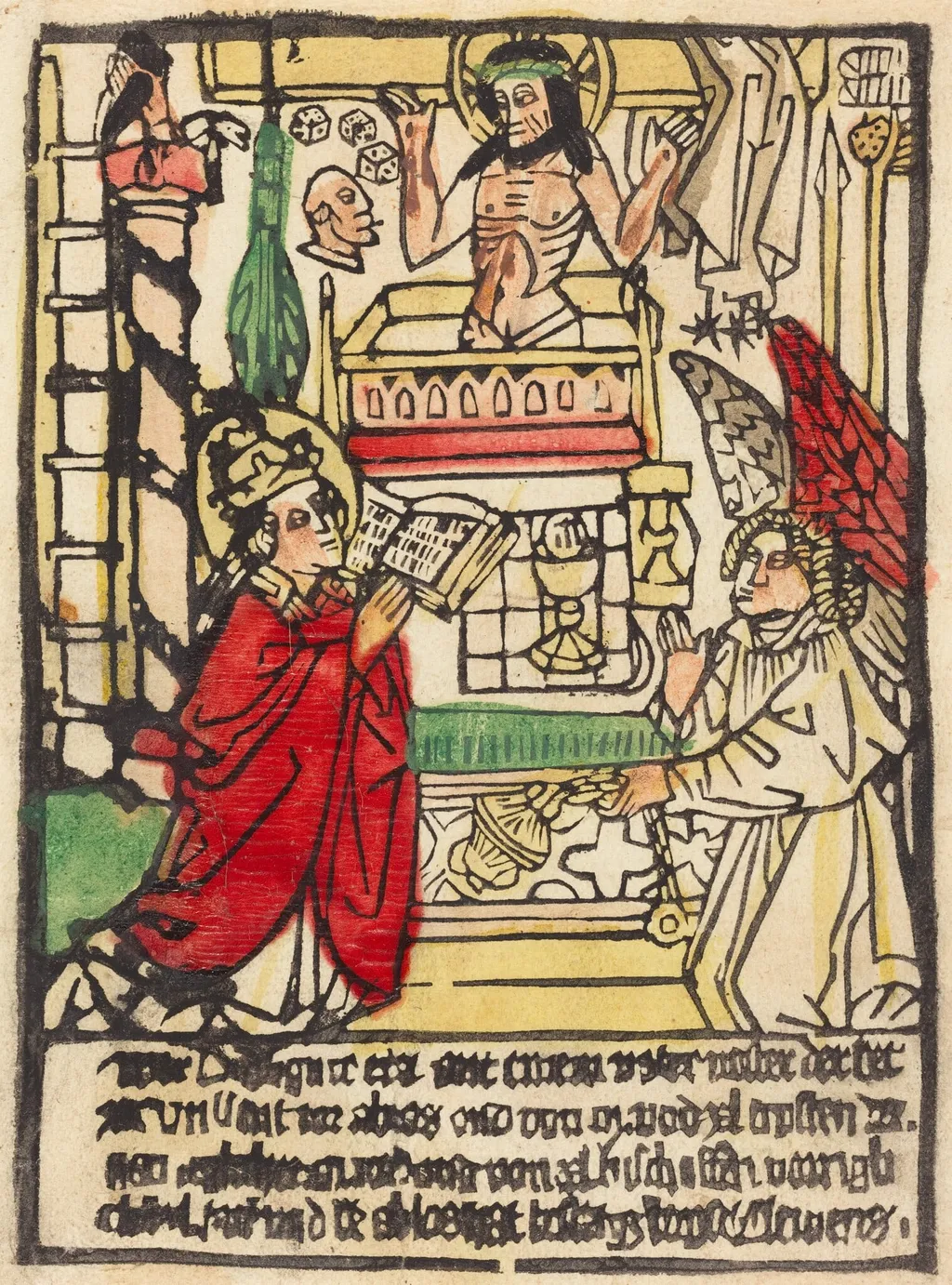 The Mass of Saint Gregory, by German 15th Century, ink, 1470