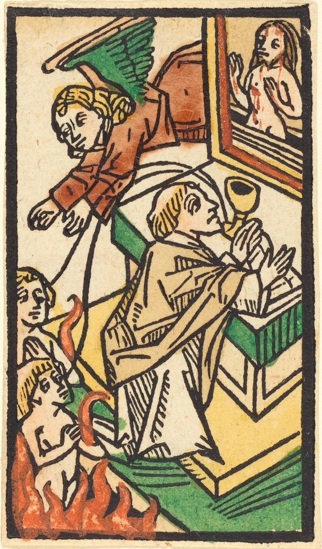 The Mass of Saint Gregory, by German 15th Century, ink, 1475