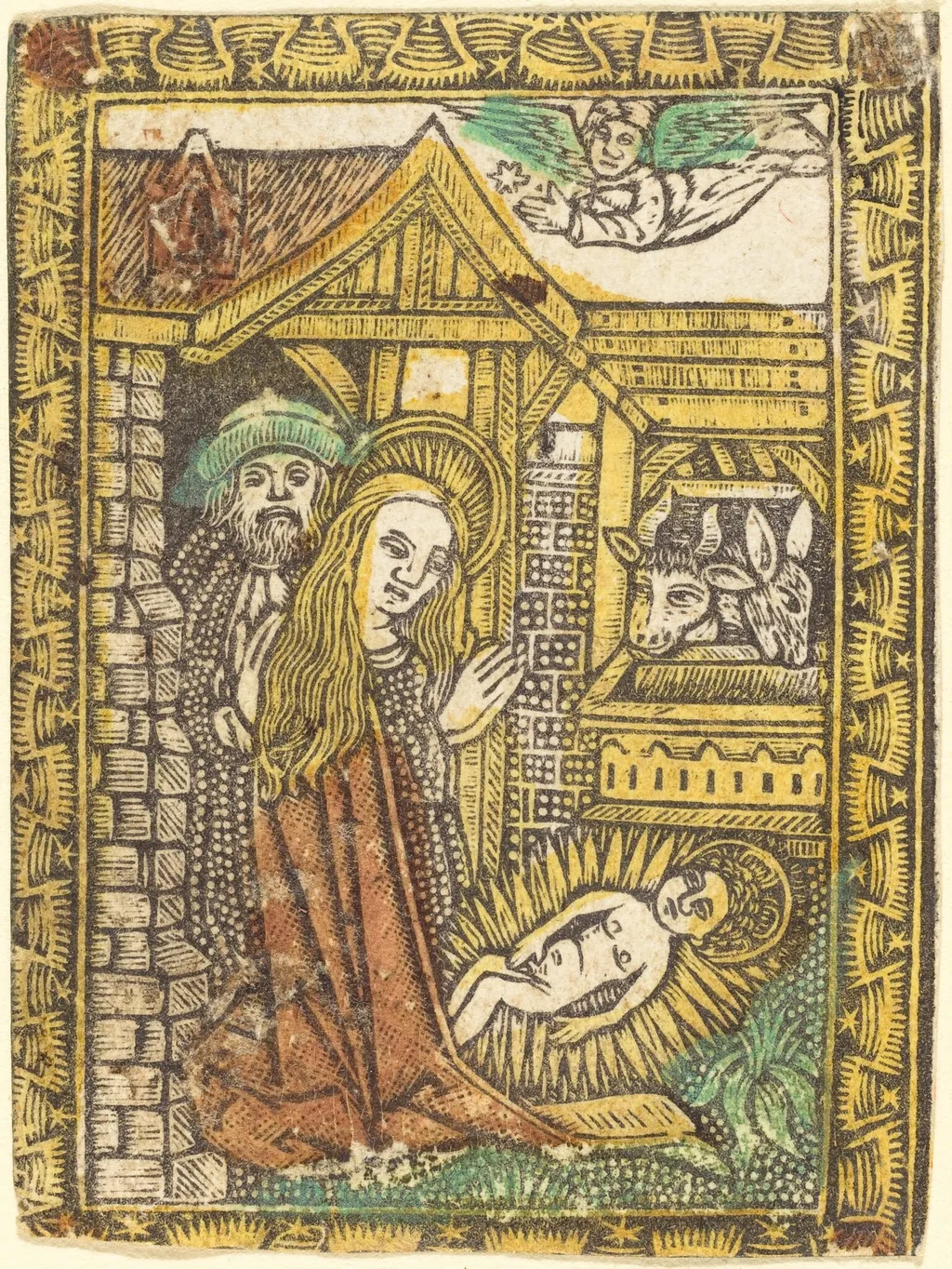 The Nativity, by German 15th Century, paint, 1475