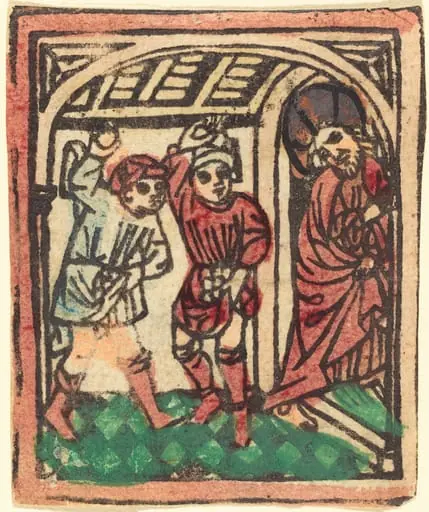The Stoning of Christ, by German 15th Century