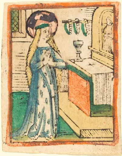 The Virgin in a Robe Embroidered with Ears of Corn, by German 15th Century