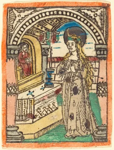 The Virgin in a Robe Embroidered with Ears of Corn, by German 15th Century