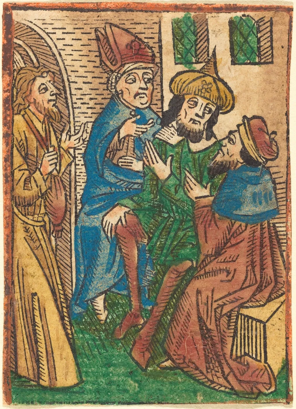 Treason of Judas, by German 15th Century, ink, 1490