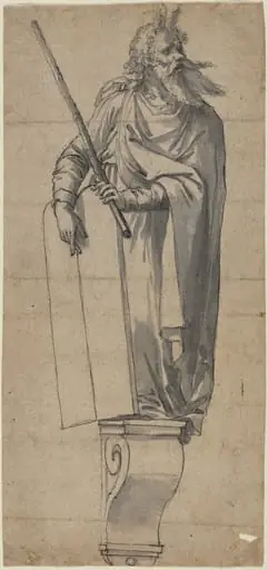A Sculpture of Moses, by German 16th Century