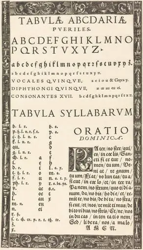 Alphabet for a Primer, by German 16th Century