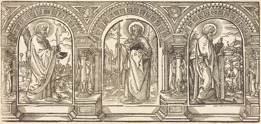 Christ and His Disciples I, by German 16th Century, ink, 1550