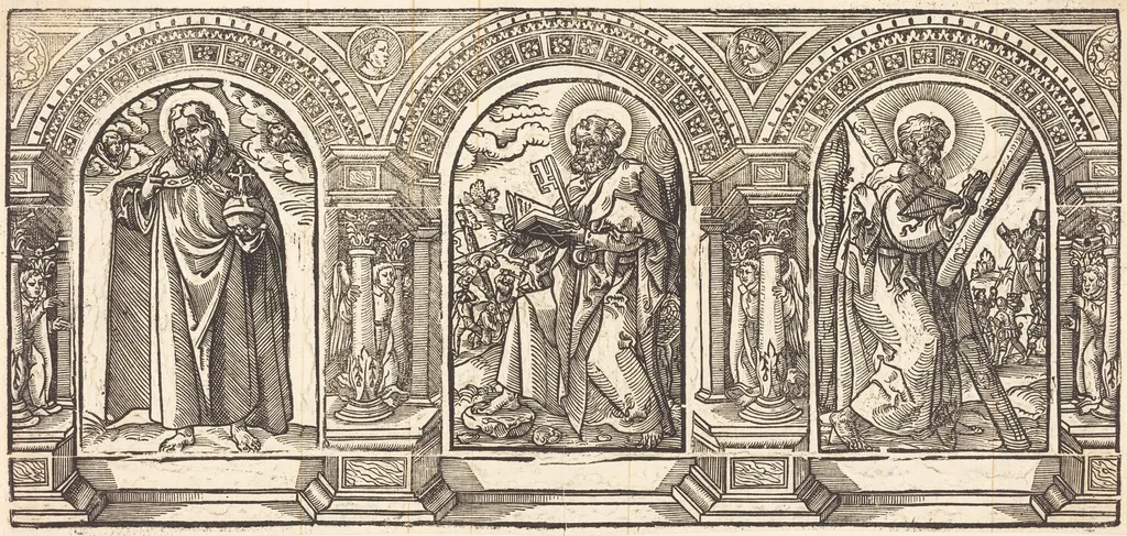 Christ and His Disciples II, by German 16th Century, ink, 1550