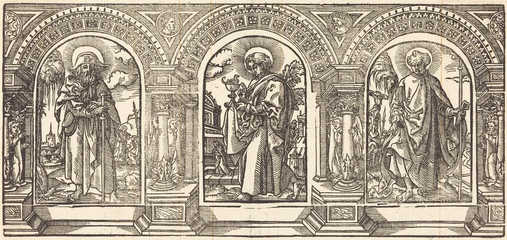 Christ and His Disciples III, by German 16th Century, ink, 1550