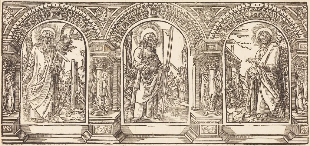 Christ and His Disciples IV, by German 16th Century, ink, 1550