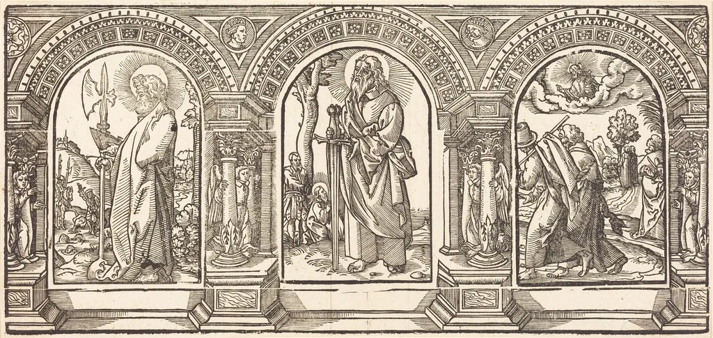 Christ and His Disciples V, by German 16th Century, ink, 1550