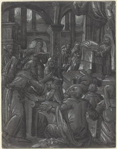 Christ Disputing with the Doctors, by German 16th Century