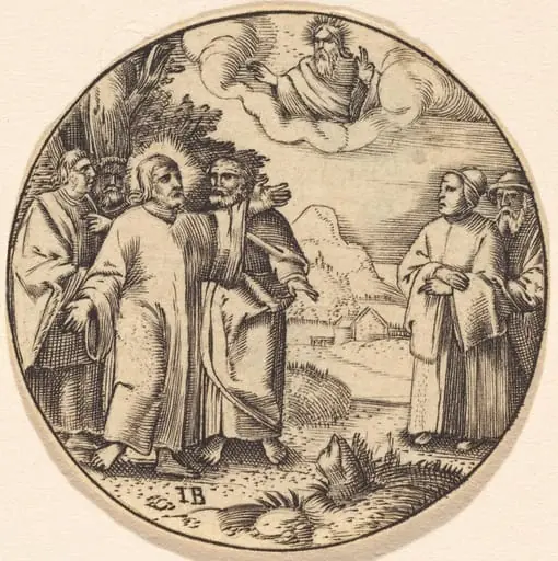 Christ with Three of His Apostles, by German 16th Century