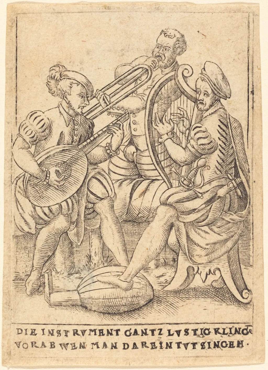 Die Instrvment gantz lvstig Kling vorab wen man darein tvt singen, by German 16th Century, ink, 1580